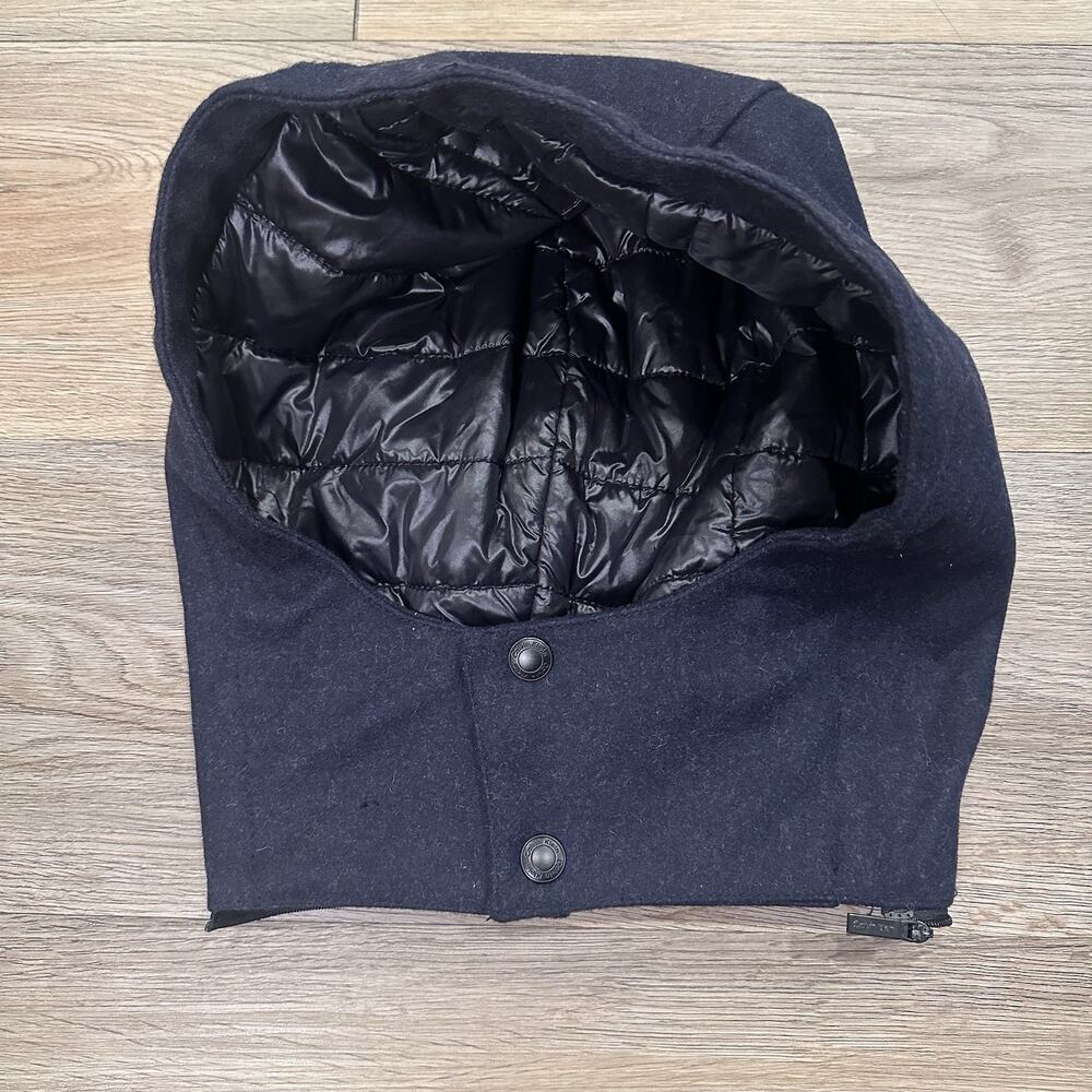 Calvin Klein Men’s Med Wool Duffle Navy Coat Jacket Removable Hood EUC - Picture 16 of 16